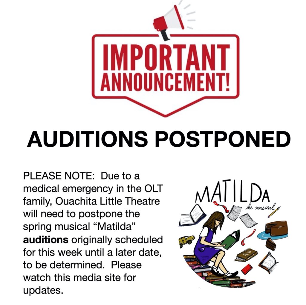 Matilda Auditions Postponed