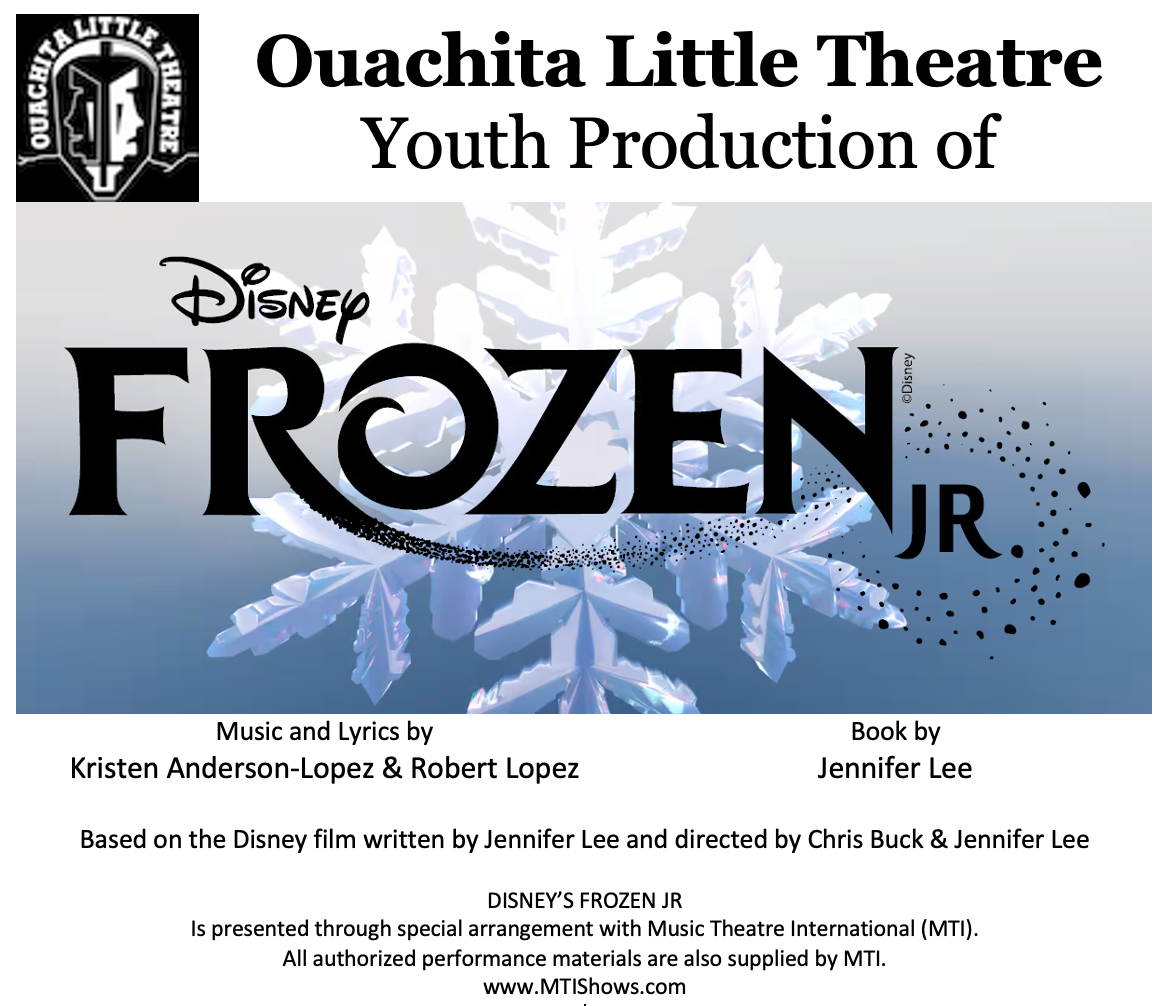Frozen Jr Cast Announcement – Ouachita Little Theatre